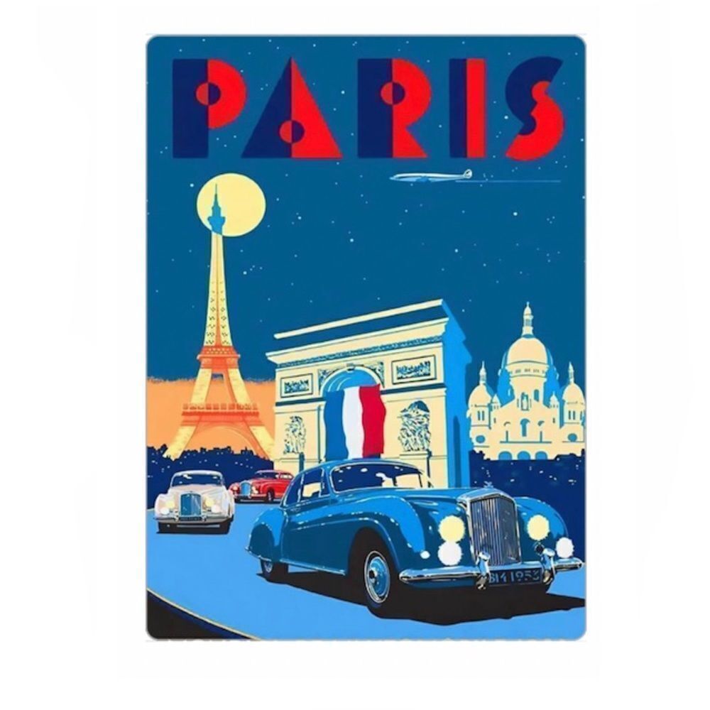 Vintage Paris France Magnet